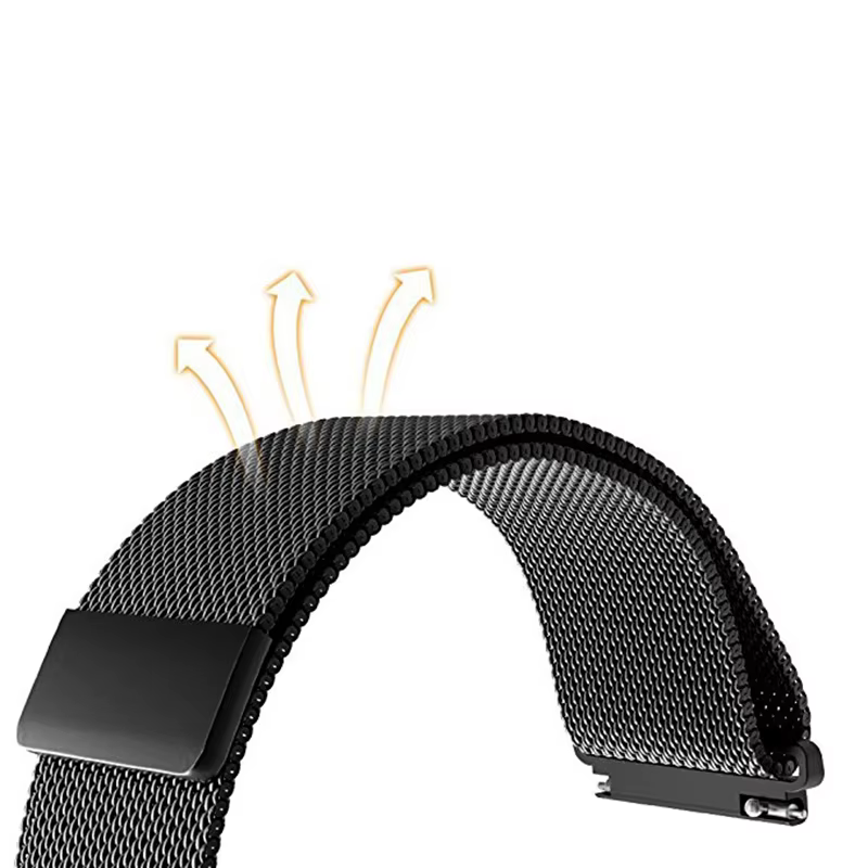 Bracelet de montre magnétique en maille Milan pour hommes et femmes