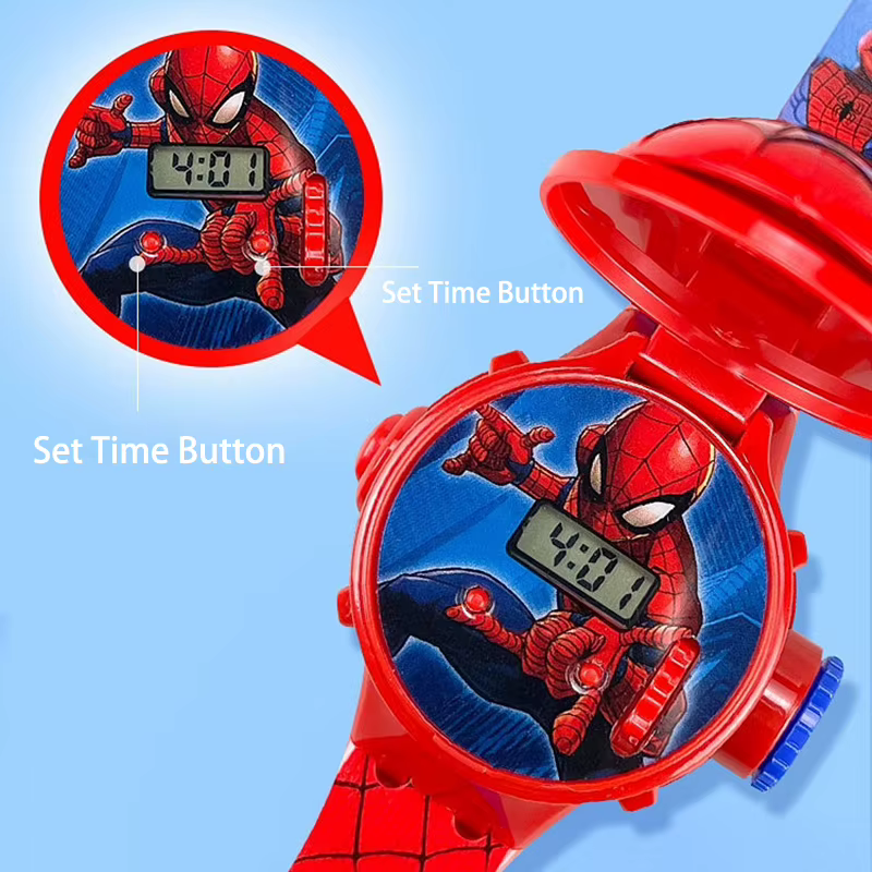 Nouvelles Montres Enfants Spiderman 3D à Projection 2026 pour Filles Elsa La Reine des Neiges Horloge Numérique Cadeau Étudiant Scolaire relogio infantil
