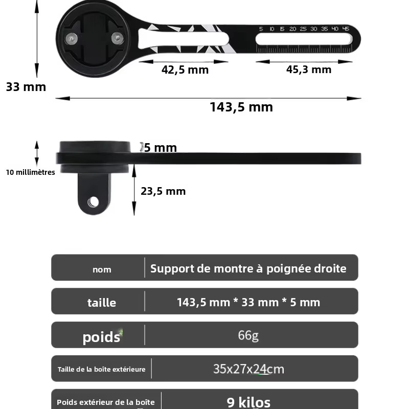 Compteur de vitesse de cyclisme intégré