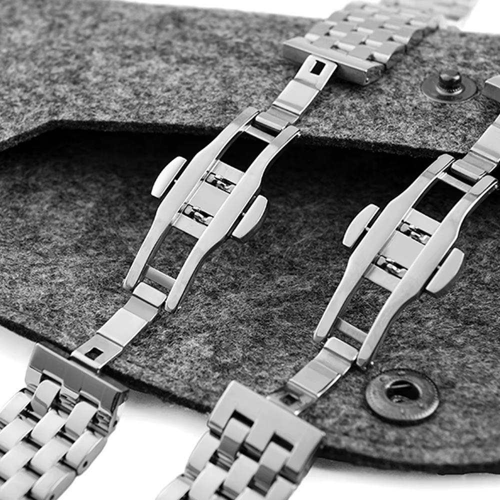 Bracelet de montre plat Jubilee en acier inoxydable 18mm 19mm 20mm 21mm 22mm