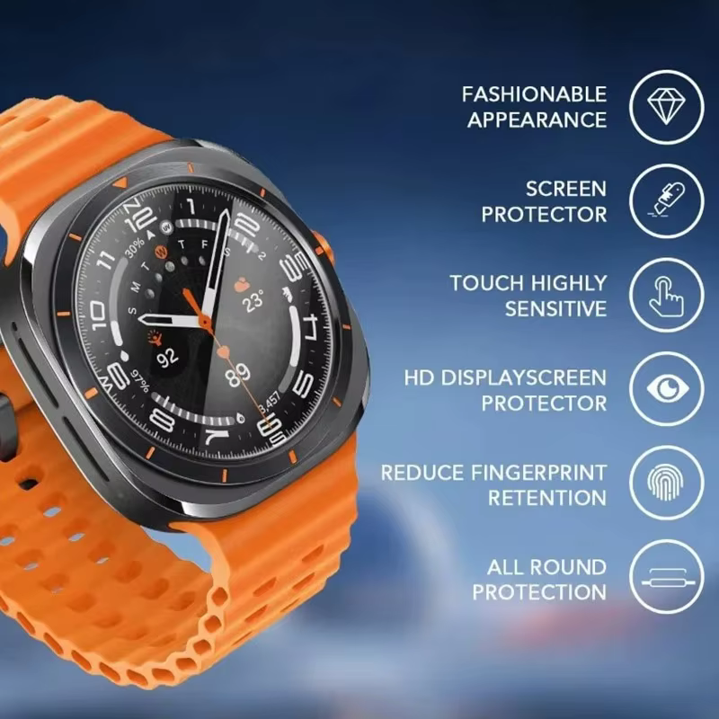 Verre trempé pour Samsung Galaxy Watch 47mm 40mm 44mm 45 46 43 42mm