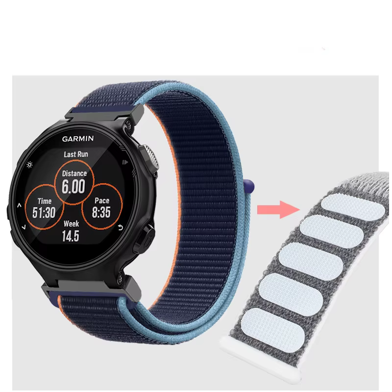 Bracelet de montre à boucle en Nylon pour Garmin Forerunner 735XT