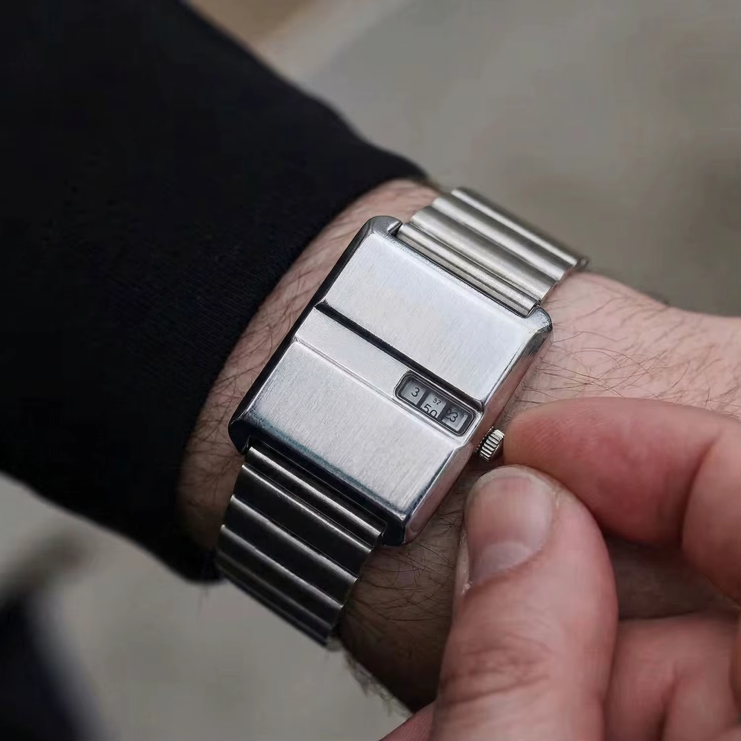 Montre-bracelet à quartz rétro carrée pour homme CILOA