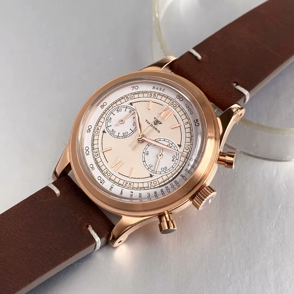 Montres Tandorio 38 mm à quartz Miyota OS20 pour hommes
