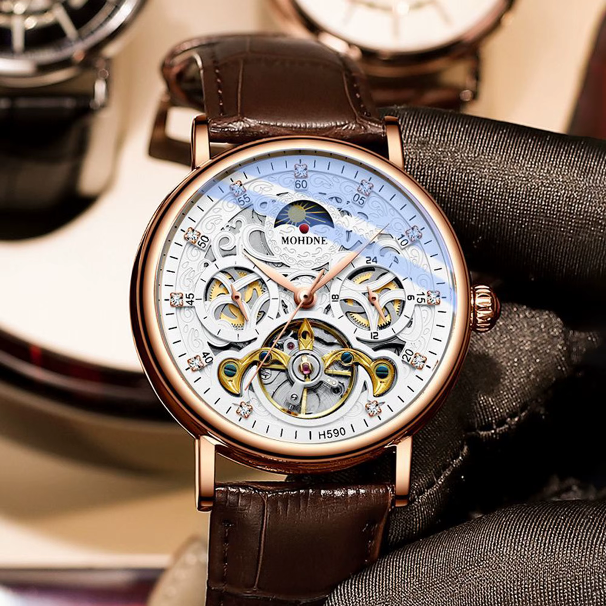Montres mécaniques de luxe BINBOND pour hommes