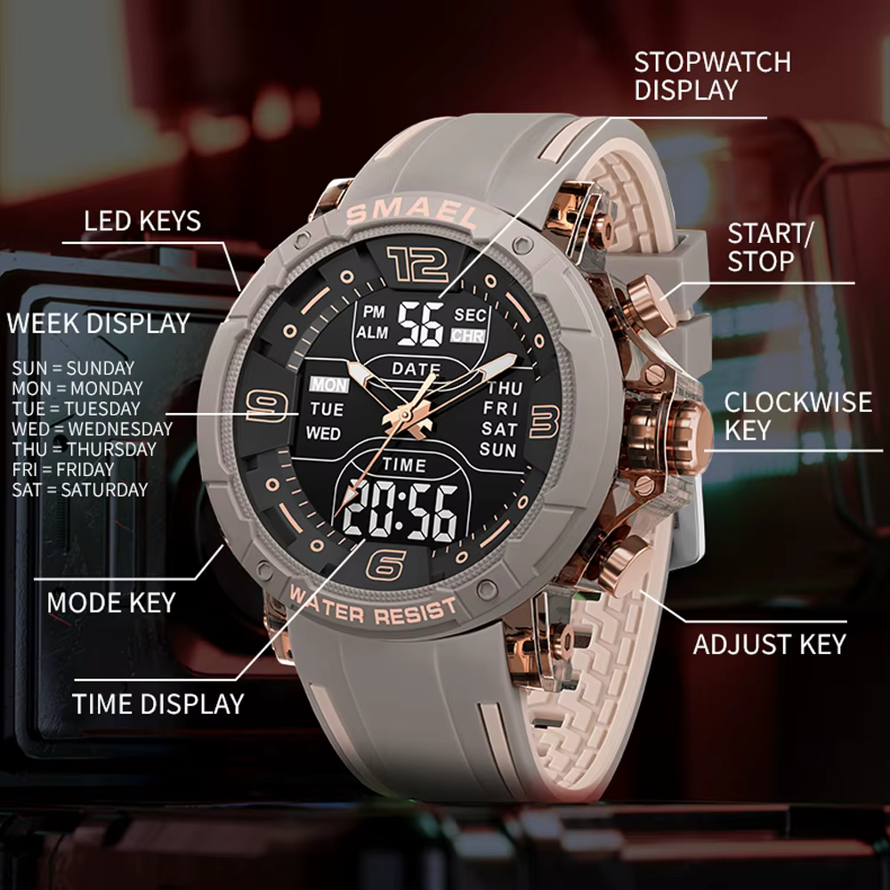 SMAEL – montre de sport militaire pour hommes