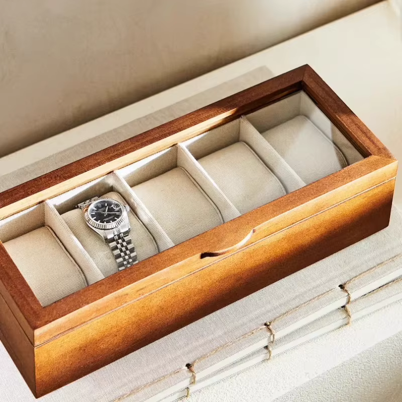 Boîtier de montre en bois personnalisé