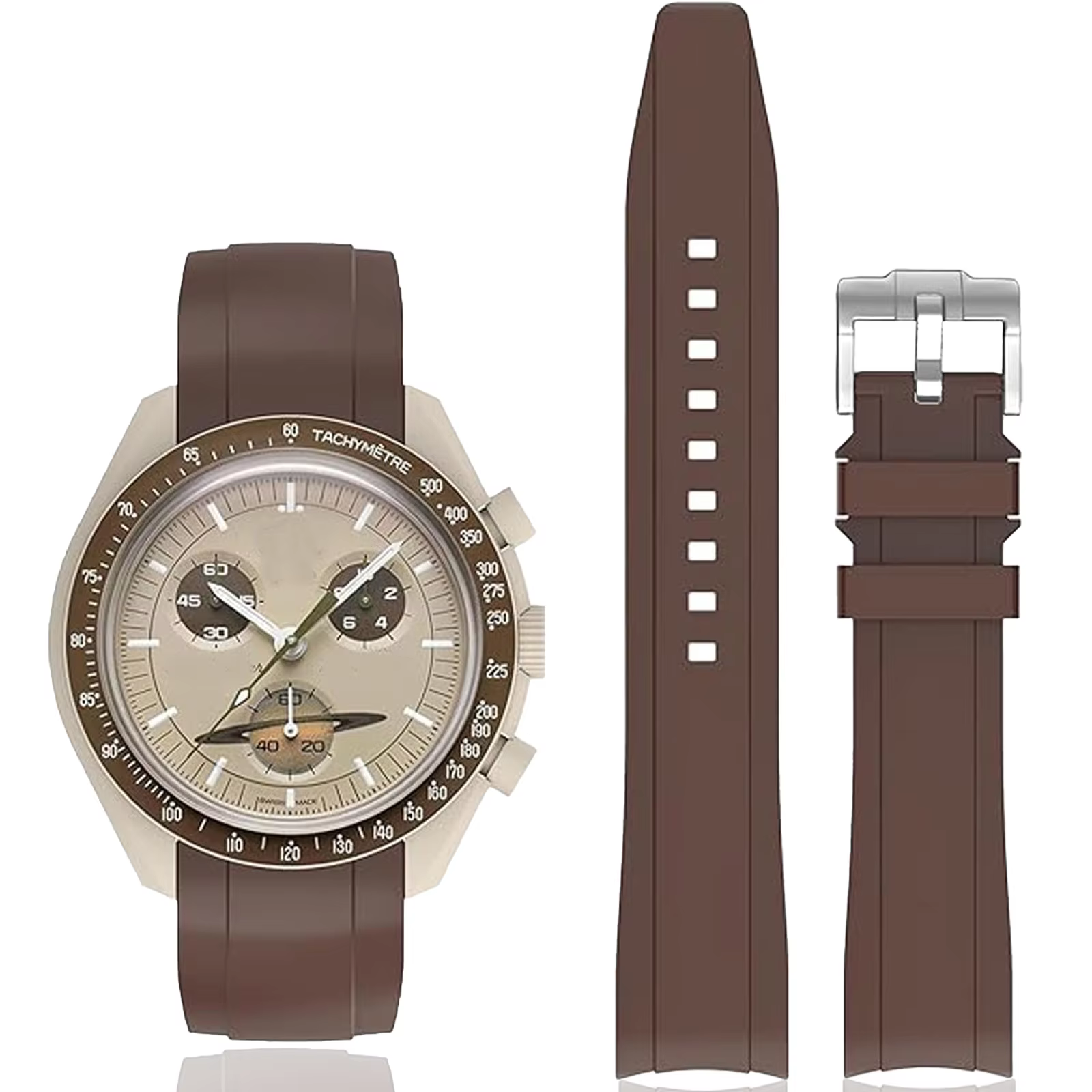 Bracelet en caoutchouc pour montre Omega X Swatch Moonswatch