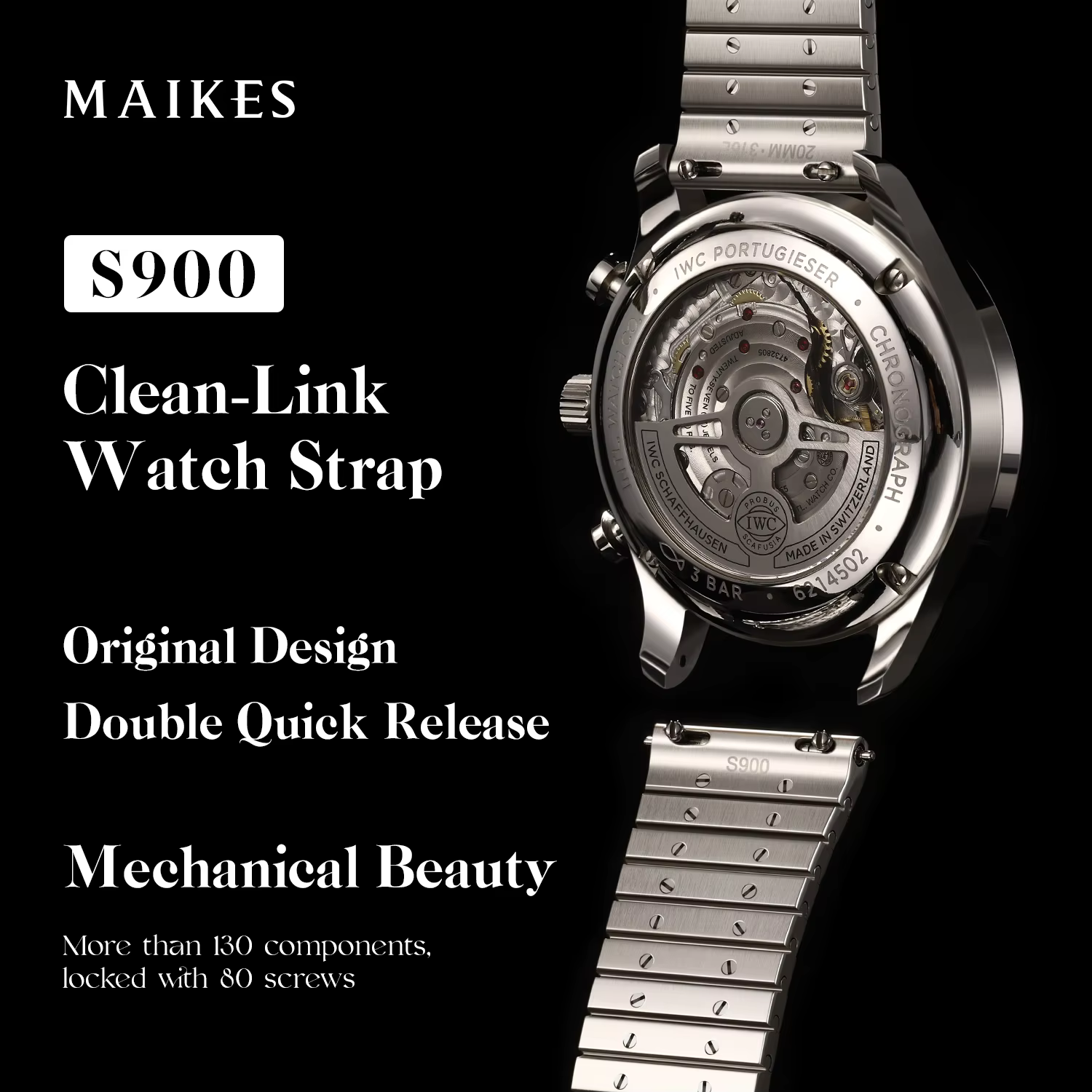 MAIKES – Bracelet de montre en acier inoxydable 316L, accessoires à dégagement rapide pour Blancpain Jaeger-LeCoultre NOMOS Tudor