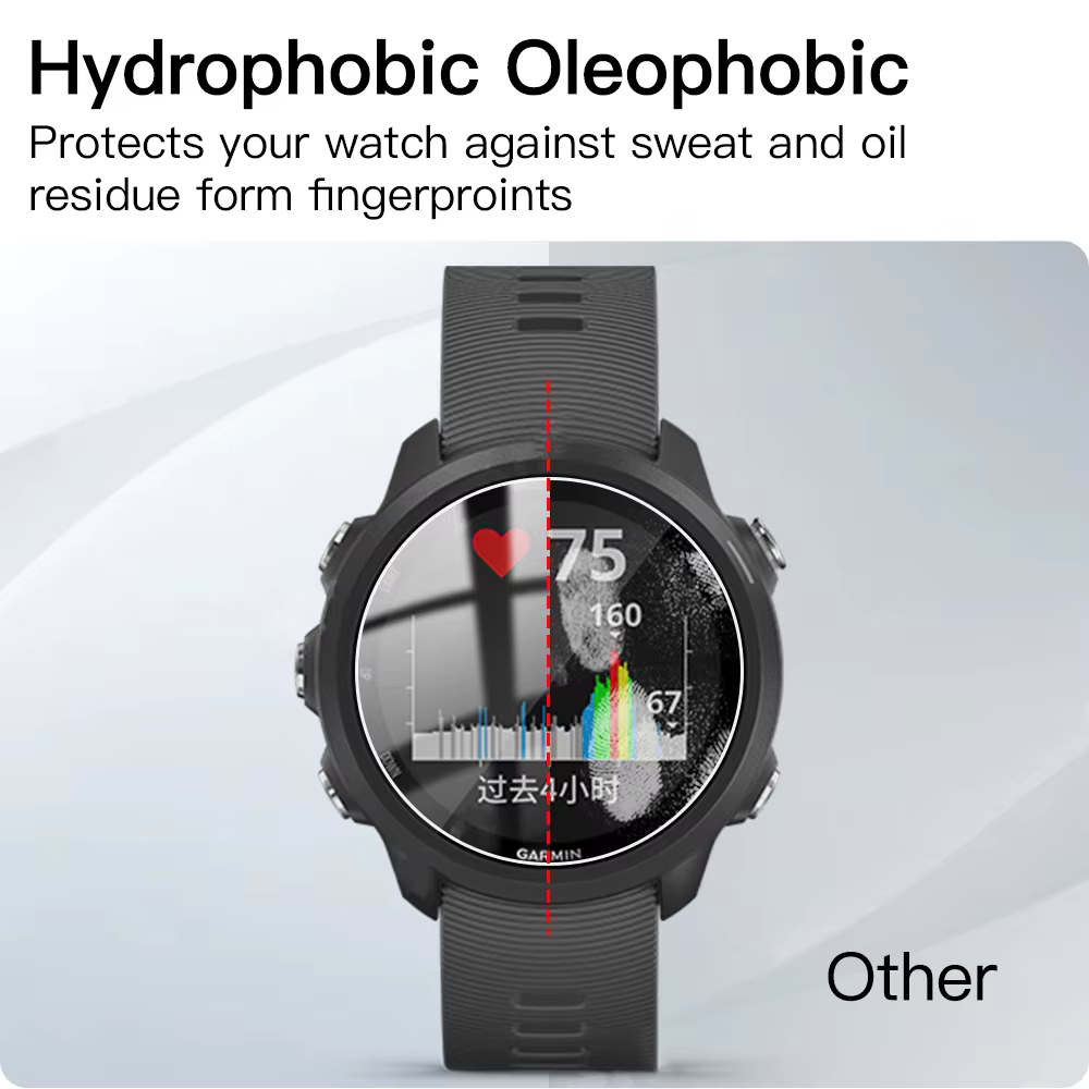 Film de protection d'écran de montre transparent, 1 à 5 pièces, pour Garmin Forerunner 55/235/245/245M/255/255S/645/935/945/955, protection en verre trempé 9H