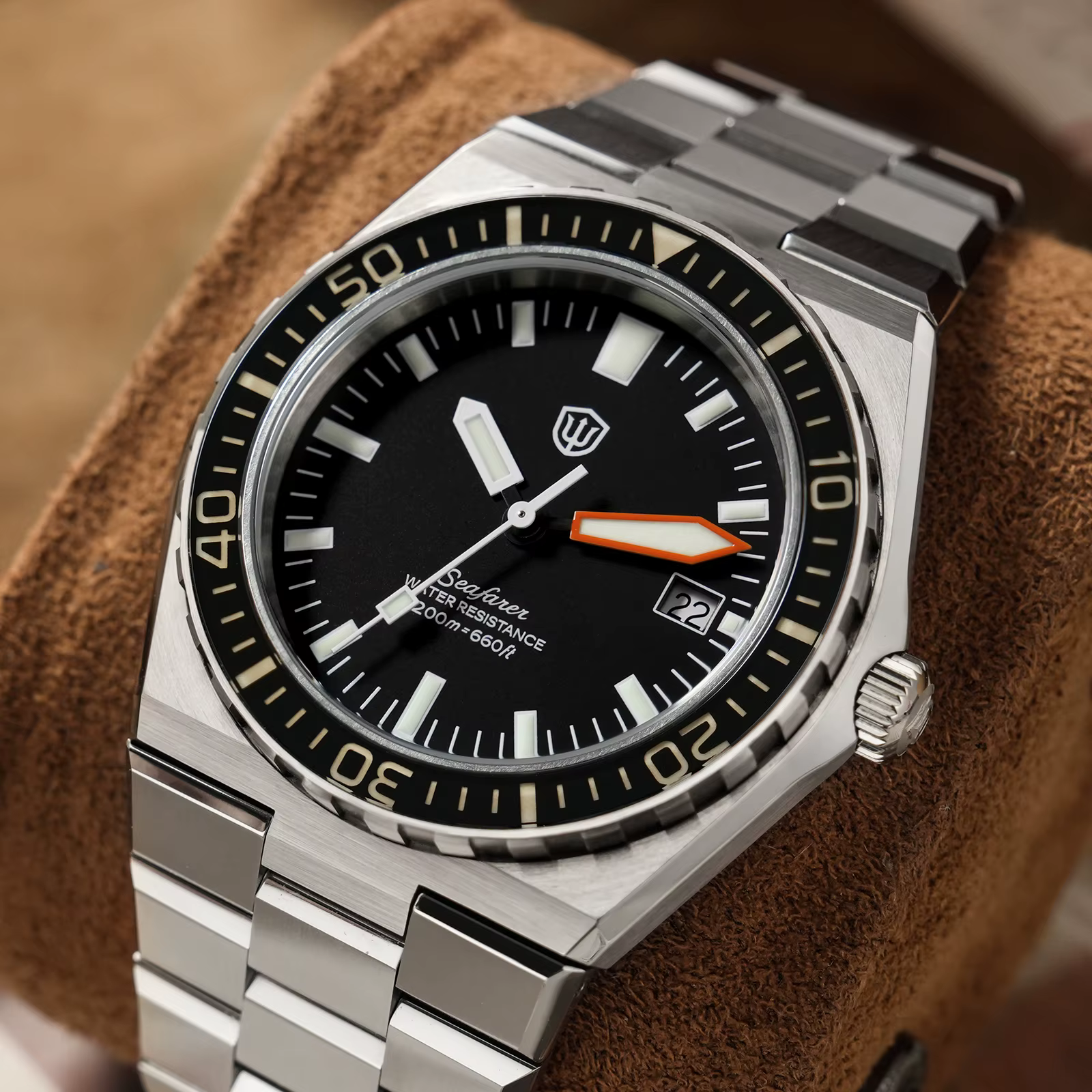 Watchdives WD0017 41mm Montre pour homme Ronda 515 VH31 Montres à quartz à seconde fluide Verre saphir Étanche 200M Acier inoxydable