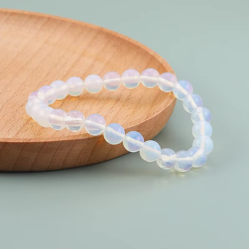 Bracelet de perles d'opale pour femmes et hommes