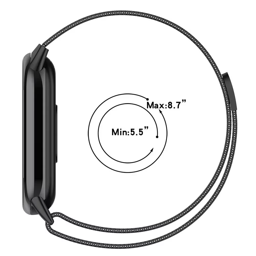 Boucle milanaise pour Xiaomi Mi Band 8 9 10 Bracelet Version mondiale Smartwatch