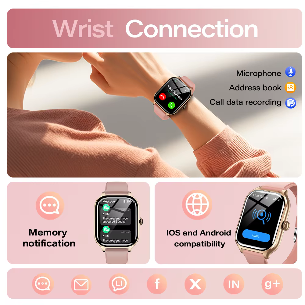 LAXASFIT 2025 nouvelle montre intelligente Bluetooth appel Message rappel 24 heures surveillance de la santé