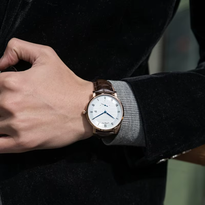 Carnaval marque montres de luxe pour hommes mode étanche or Rose argent calendrier automatique mécanique montre-bracelet Reloj Hombre
