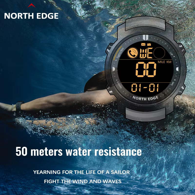 Km TH EDGE-Montre numérique militaire pour homme