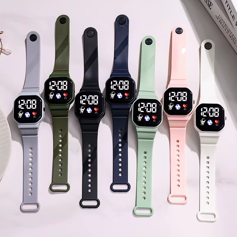 Montre de sport numérique électronique LED pour femmes et hommes