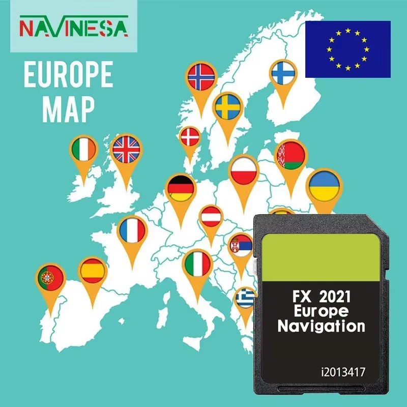 FX 2021 pour Ford Mondeo 2007 2008 2009 2010 Navigation carte SD carte GPS mise à jour de la Version européenne