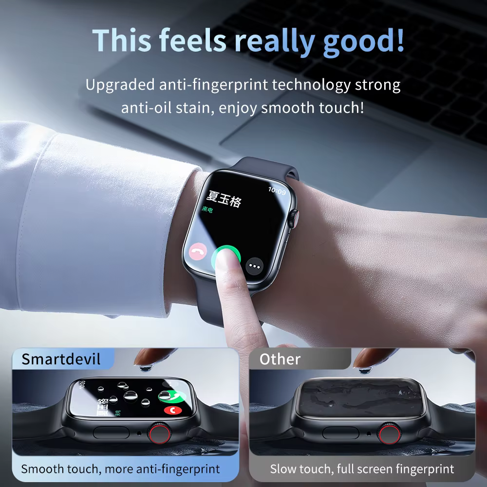 Film souple à colle complète pour iWatch 8 7 41mm 45mm SE 6 5 4 44mm 40mm protecteur d'écran