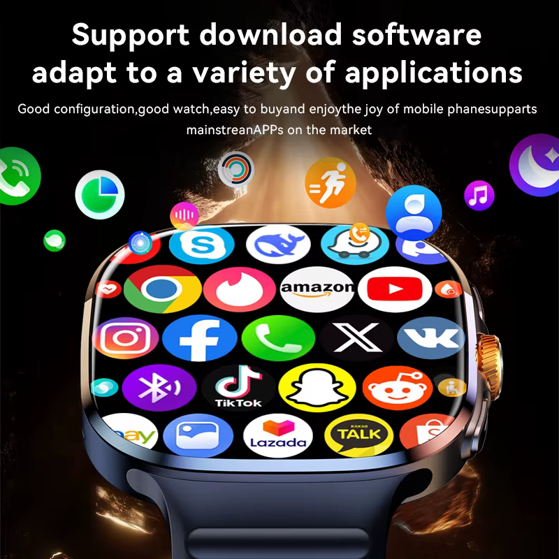 8GB + 128GB RAM 5G/4G Android 9.0 montre intelligente 2.4 pouces AMOLED 2100mah batterie 900W caméra GPS WIFI Google APPS télécharger Smartwatch