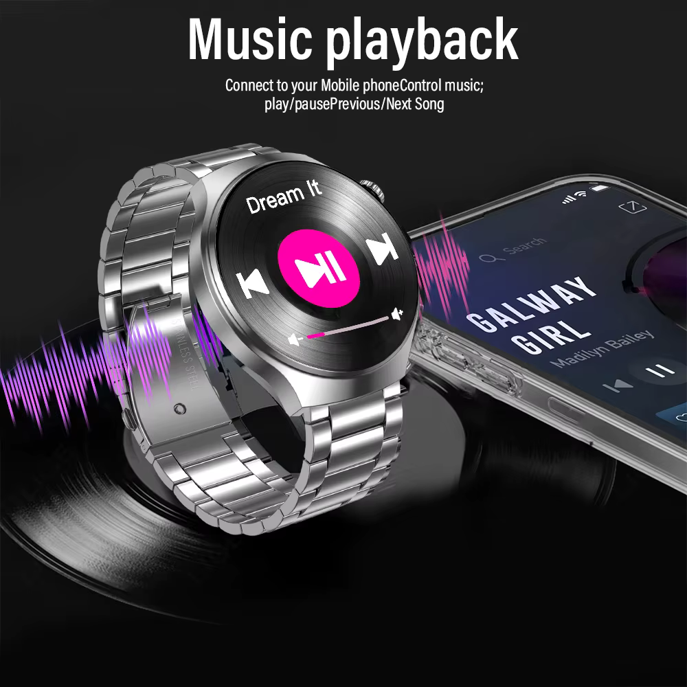 G.L Wear 2025 nouvelle montre intelligente pour hommes affichage HD suivi de la santé appel Bluetooth Assistant vocal sport Smartwatch