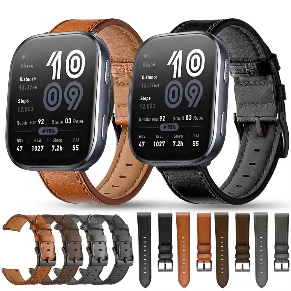 Bracelet de montre en cuir pour Amazfit Bip 6 5 Bip6