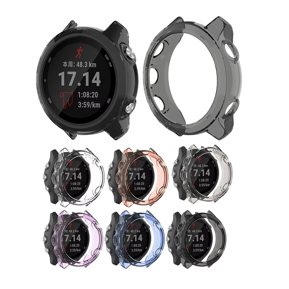 Étui de protection 2 en 1 + protecteur d'écran pour Garmin Forerunner 245 255 265 Music