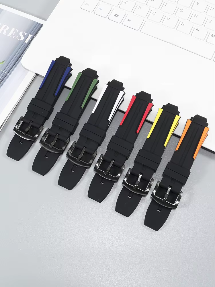 Pour Tissot 1853 vélo course série 18mm bracelet de montre en Silicone T111.417 T 111417 Un bracelet pour homme Bracelet étanche avec outils