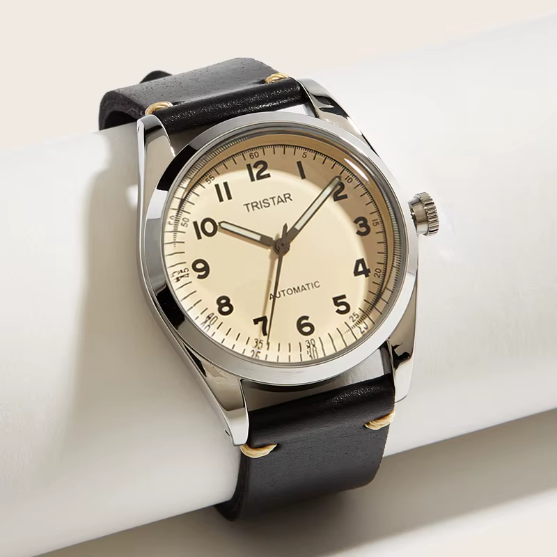 Montre mécanique vintage de luxe unisexe à remontage manuel