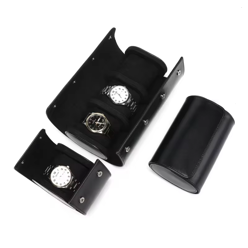 Embers cuir montre rouleau 1 2 3 fentes luxe véritable