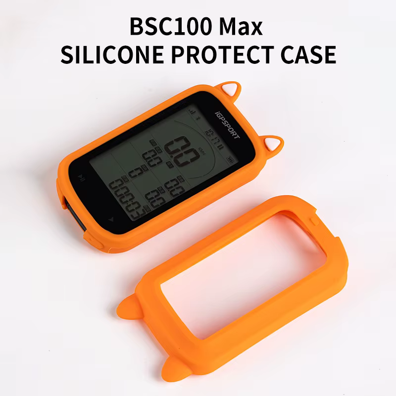 IGPSPORT BSC100 MAX étui de Protection en Silicone avec Film d'écran et corde