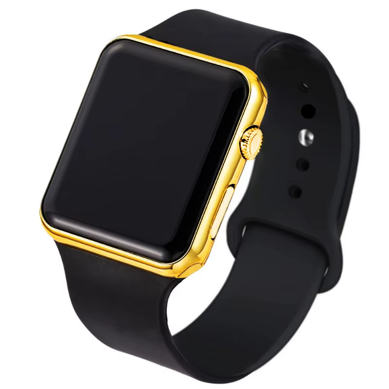 Mode Sport montre numérique pour femmes hommes carré montres LED décontracté Silicone électronique dames