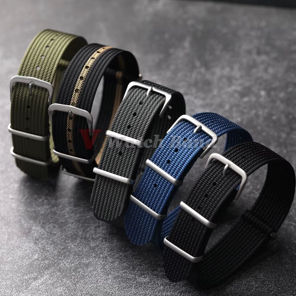 Nouveau bracelet de montre en Nylon nervuré