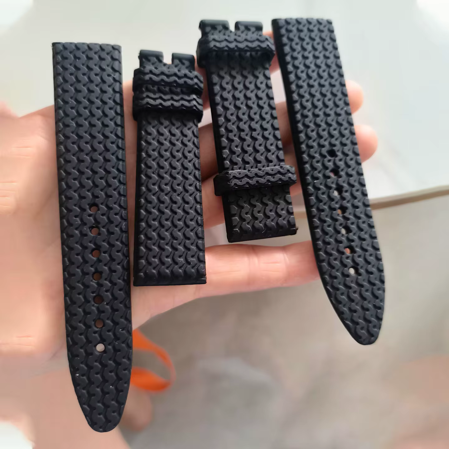 21mm 23mm pour Chopard MILLE MIGLIA 168619 modèle de bande de roulement de pneu de course bracelet de montre en caoutchouc fluoré bracelet de Style de course