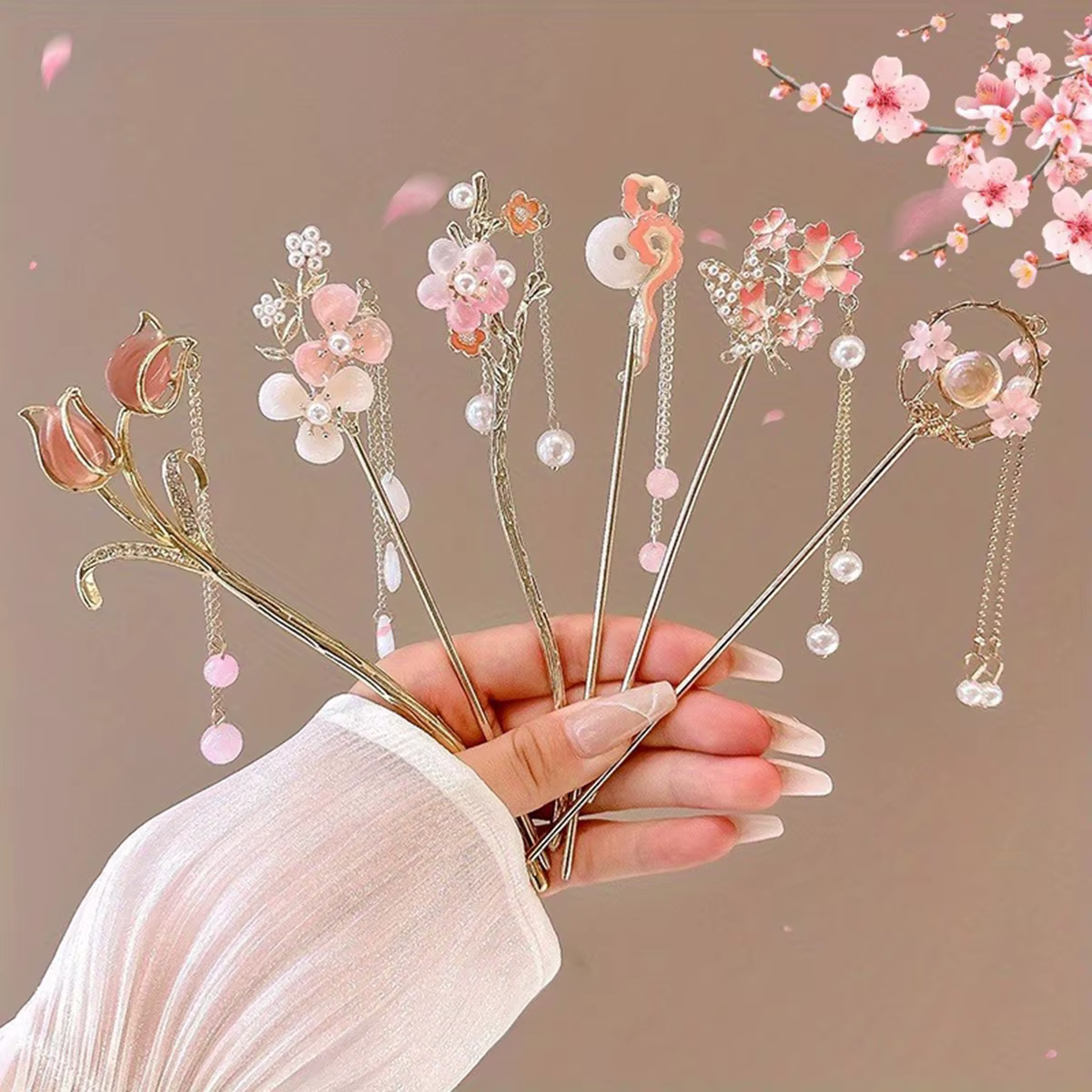 Accessoire de cheveux romantique de Style chinois, bijoux en alliage, aiguille à cheveux pour femmes, adapté à un usage quotidien, cadeaux, épingle à cheveux à la mode pour filles, 1 pièce