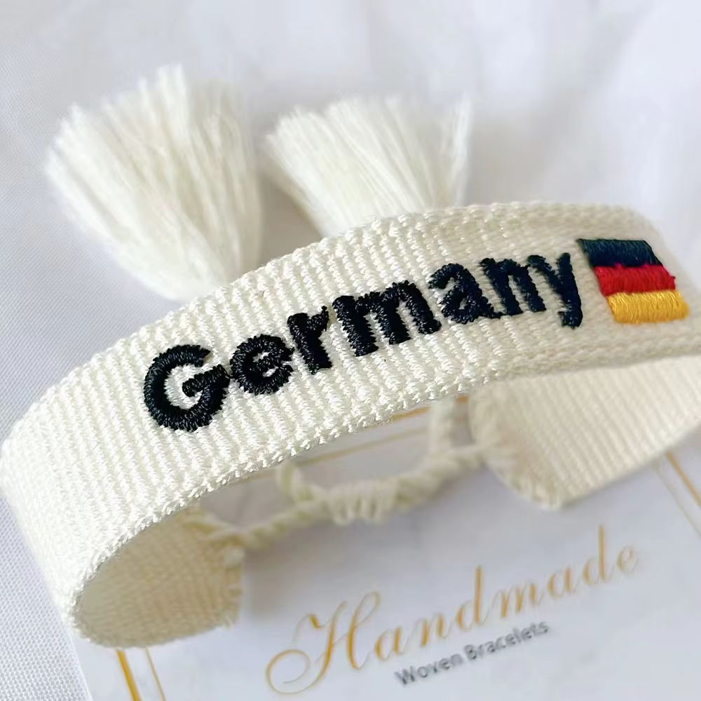 Bracelets Oktoberfest faits à la main pour les amateurs de bière, bracelets réglables tissés à pampilles