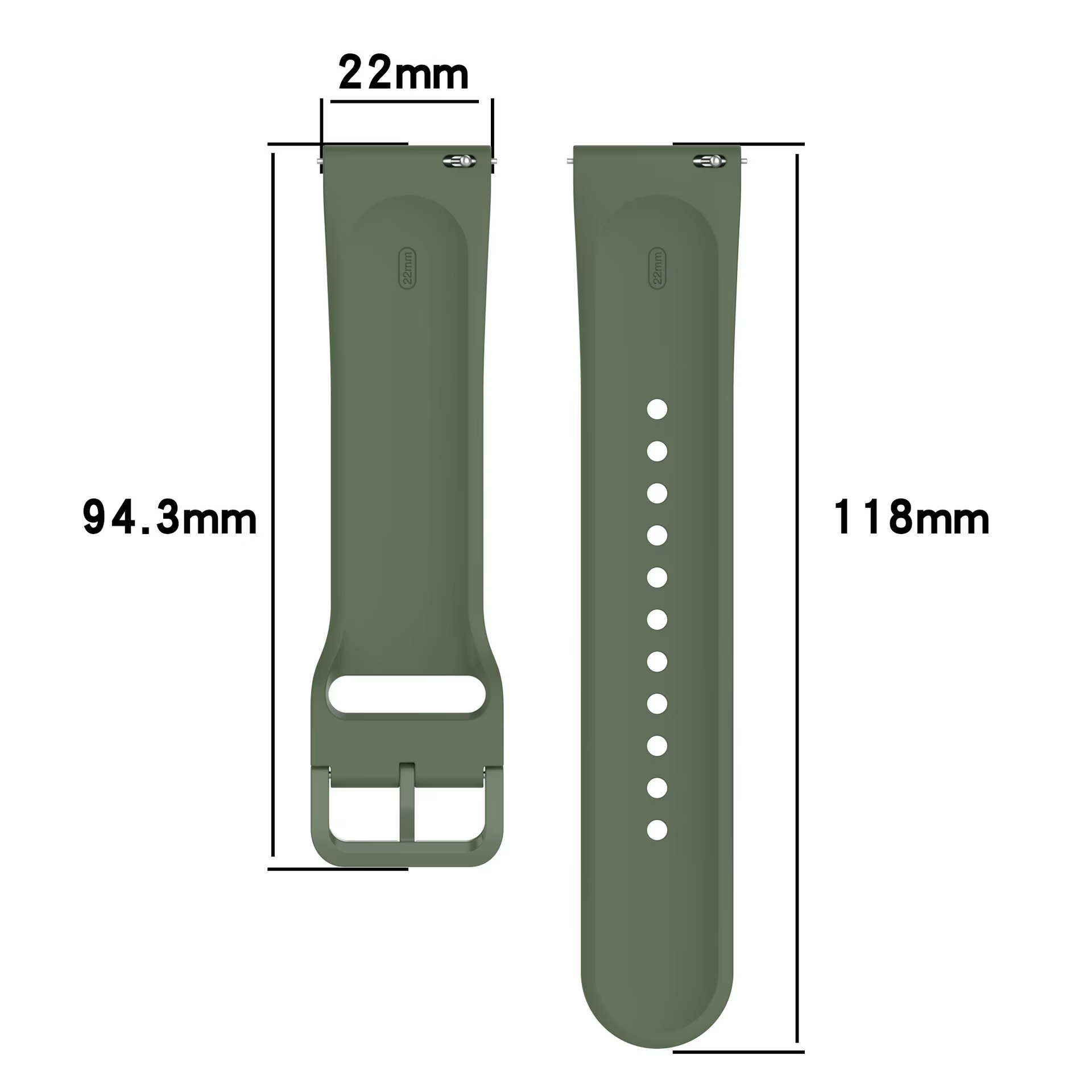 Bracelet en Silicone 22mm pour montre Redmi 5 Active/5 Lite