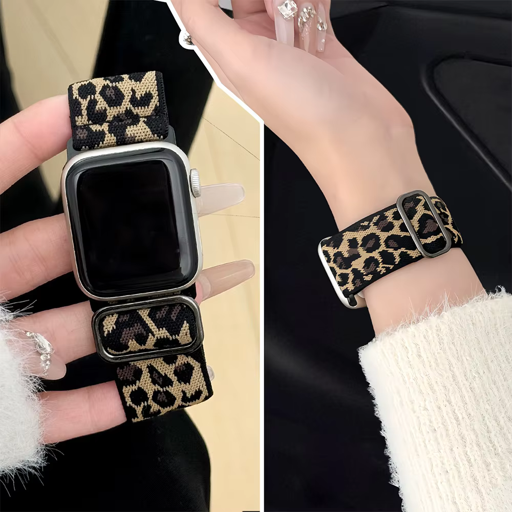 Bracelet léopard pour Apple Watch Series 11 10 9 8 7 6 SE ultra 3 2