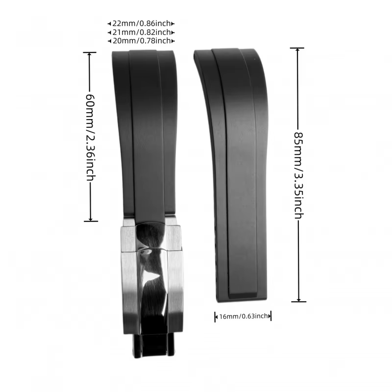 Bracelet de montre en caoutchouc de 20 mm