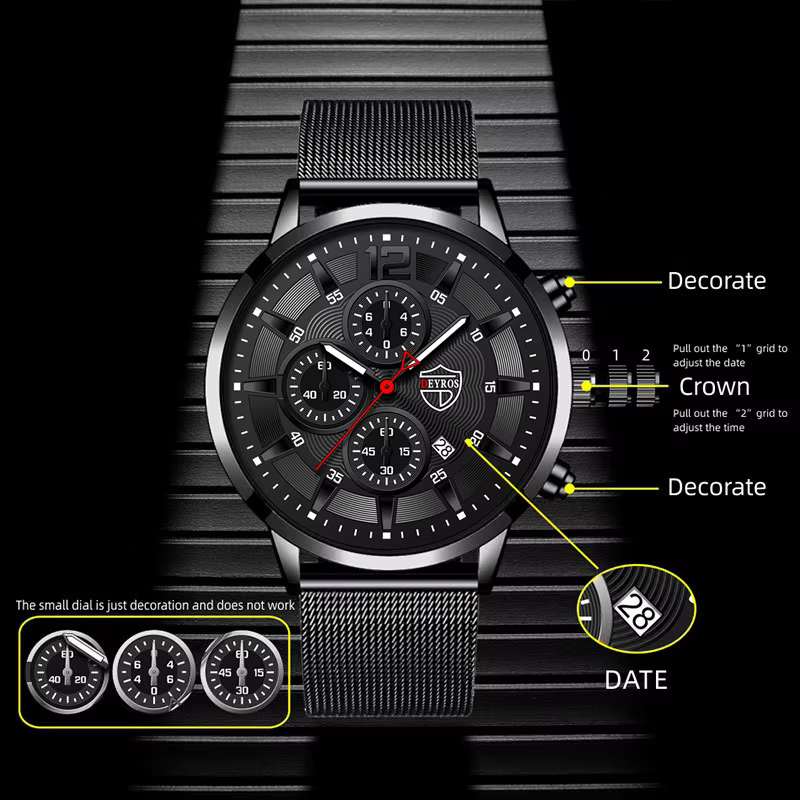 DEYROS hommes mode minimaliste montres