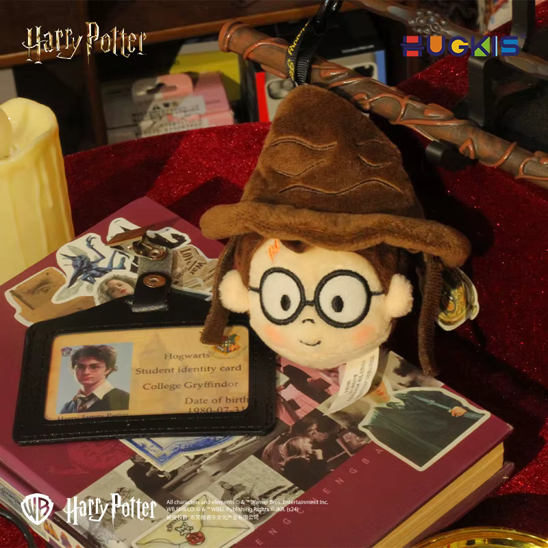HUGKIS Harry Potter Chapeau de Tri en Peluche, Porte-clés Extensible à Rebond Rapide, Ornement Interactif Suspendu, Cadeau Amusant pour les Collectionneurs