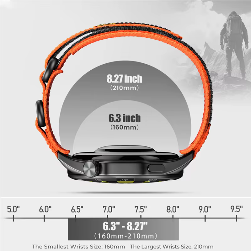 Bracelet de montre en nylon à fermeture auto-agrippante pour Garmin Forerunner 970 965 955 945 935 745