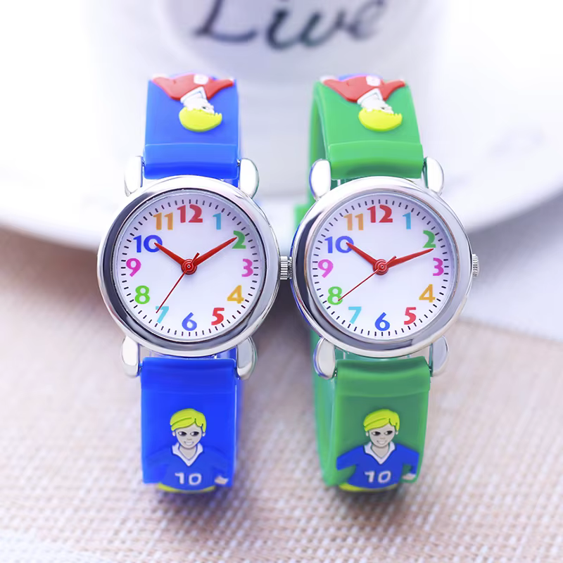 Montres de football en silicone pour enfants