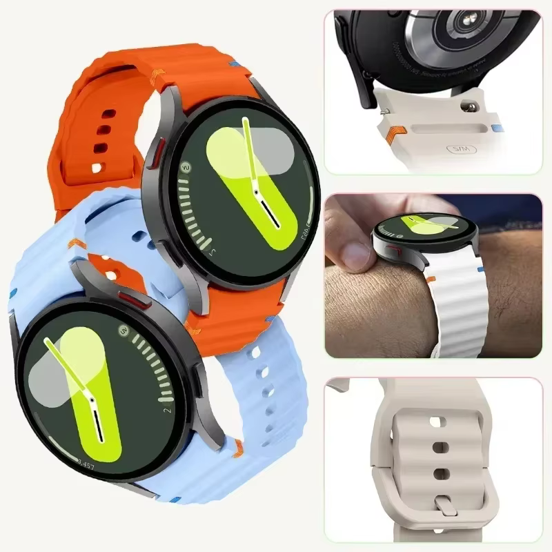 Bracelets officiels pour Samsung Galaxy Watch 7/FE/6/5/4 44mm 40mm 5 Pro 45mm 46mm