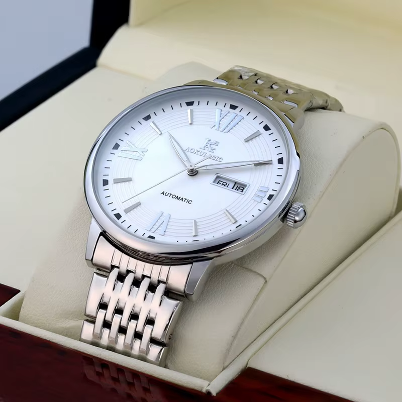 Montre mécanique automatique ultra fine pour hommes