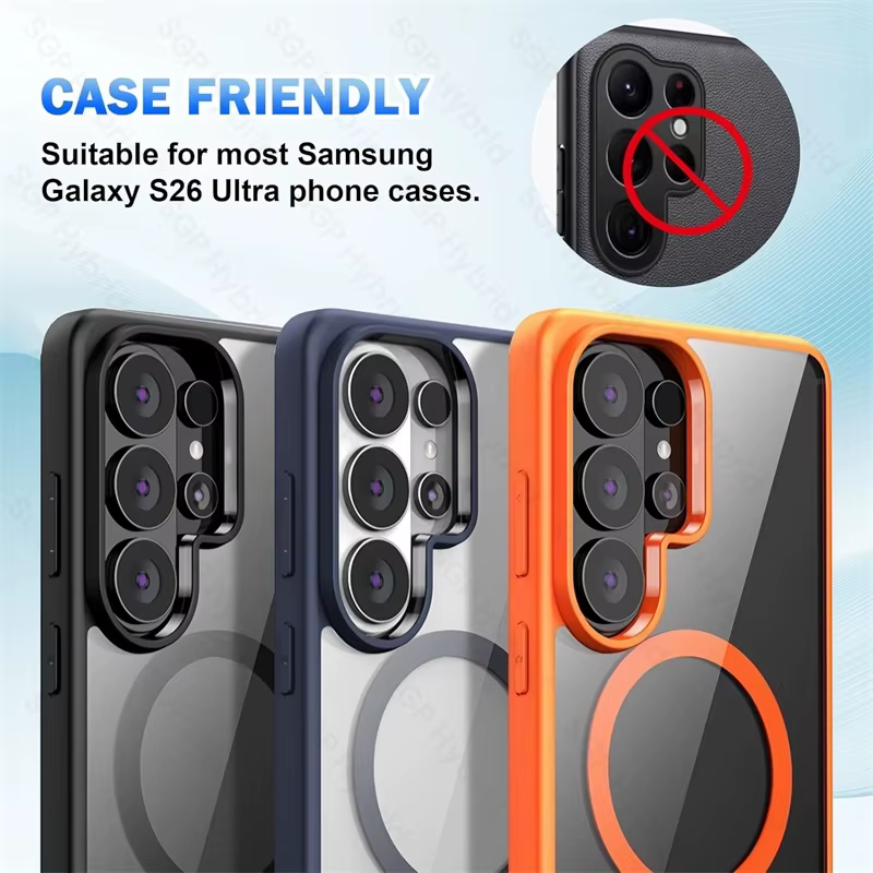 Coque S26 Ultra S26+ de luxe avec anneau métallique diamanté et protecteurs d'appareil photo pour Samsung Galaxy S26 S26 Ultra Plus 5G, accessoire de lentille en verre 3D