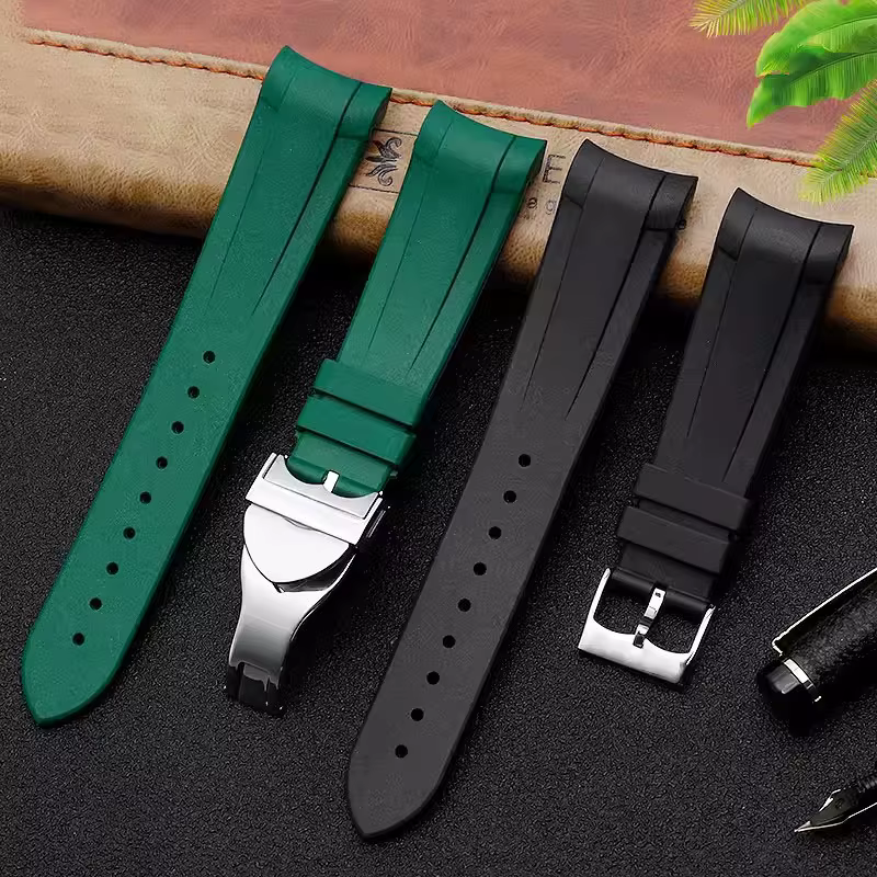Pour bracelet de montre en caoutchouc Tudor Black Bay 22 mm - Panda