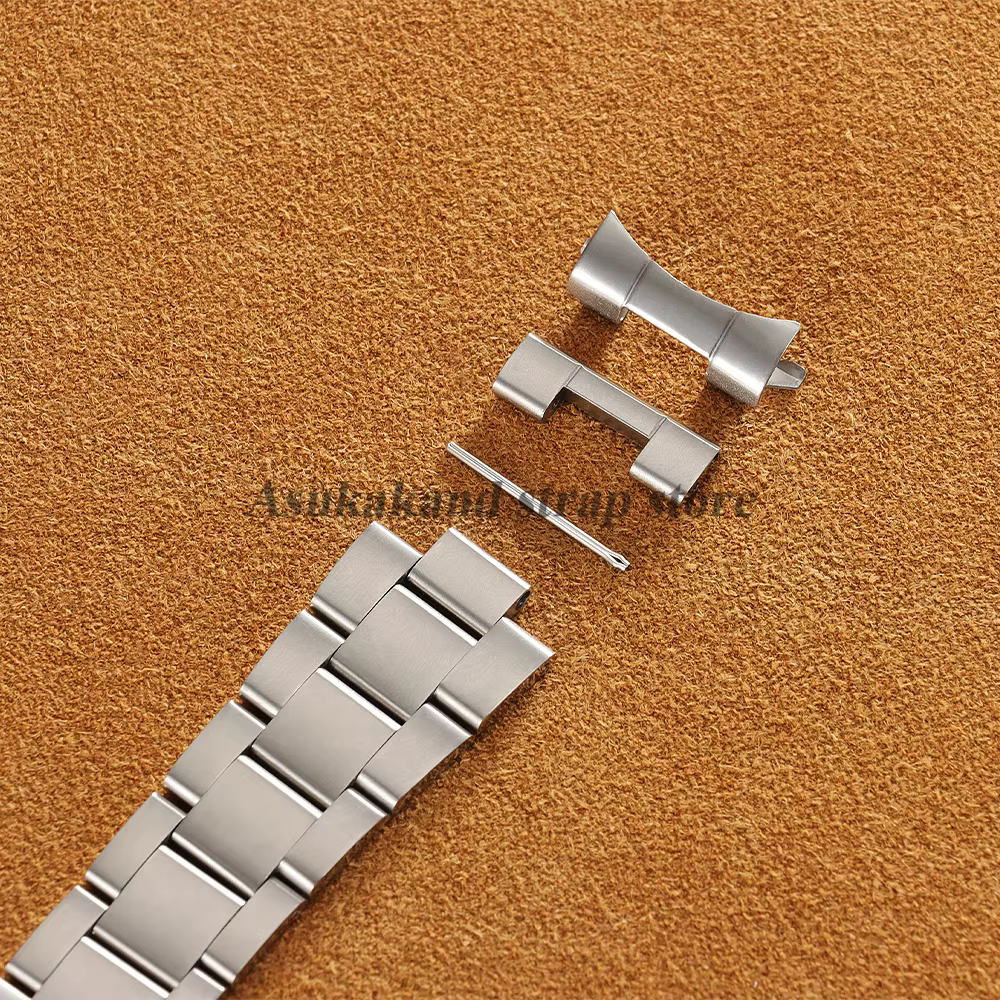 Bracelet de montre de luxe à extrémité plate incurvée