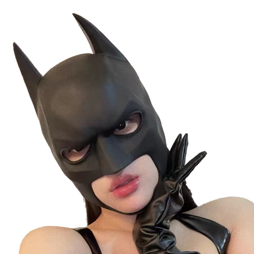 Masque de chauve-souris de super-héros, accessoires de Costume adulte de capot de chauve-souris pour hommes de Cosplay, accessoire de Costume adulte de mascarade de fête de bande dessinée d'halloween