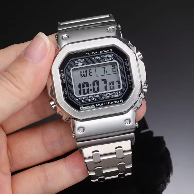 Bracelet en acier inoxydable de haute qualité pour Casio G-SHOCK GMW-B5000 GM-B2100